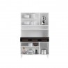 Kit Cozinha Telasul 06 Portas Mirage 815210 - Branco e Preto