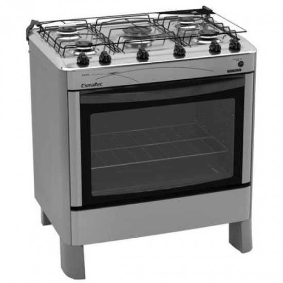 Fogo 5 Bocas Esmaltec Acendimento Automtico gata Inox