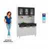 Kit Cozinha Telasul 06 Portas Mirage 815210 - Branco e Preto