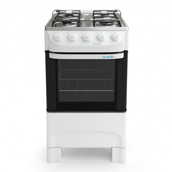 FOGO MODERATTO 4 BOCAS BRANCO G6 MUELLER-110V