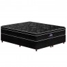 Cama Box Casal  Molas Ensacadas Prola Negra158x198x32