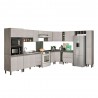 Cozinha Modulada Karen 14 Mdulos Composio 7550 Malbec/Avel - Peternella Mveis